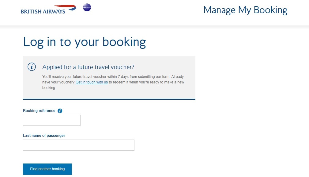 Manage My British Airways Booking Online