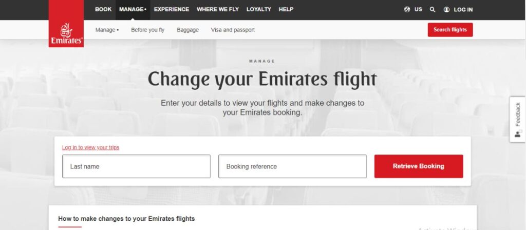 Emirates Flight Reschedule